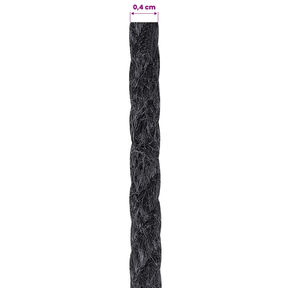 Produktbild för Jutegarn 4 Svart 100% Tossa jute