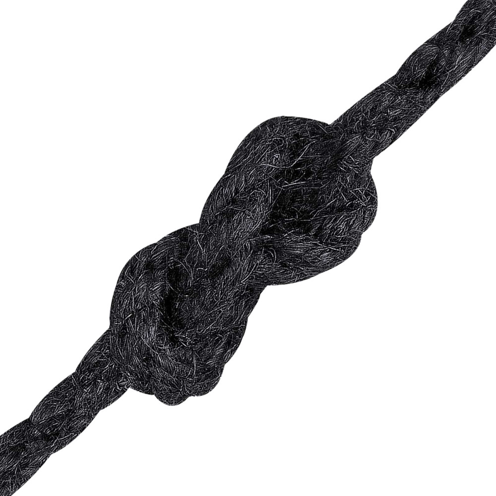 Produktbild för Jutegarn 4 Svart 100% Tossa jute