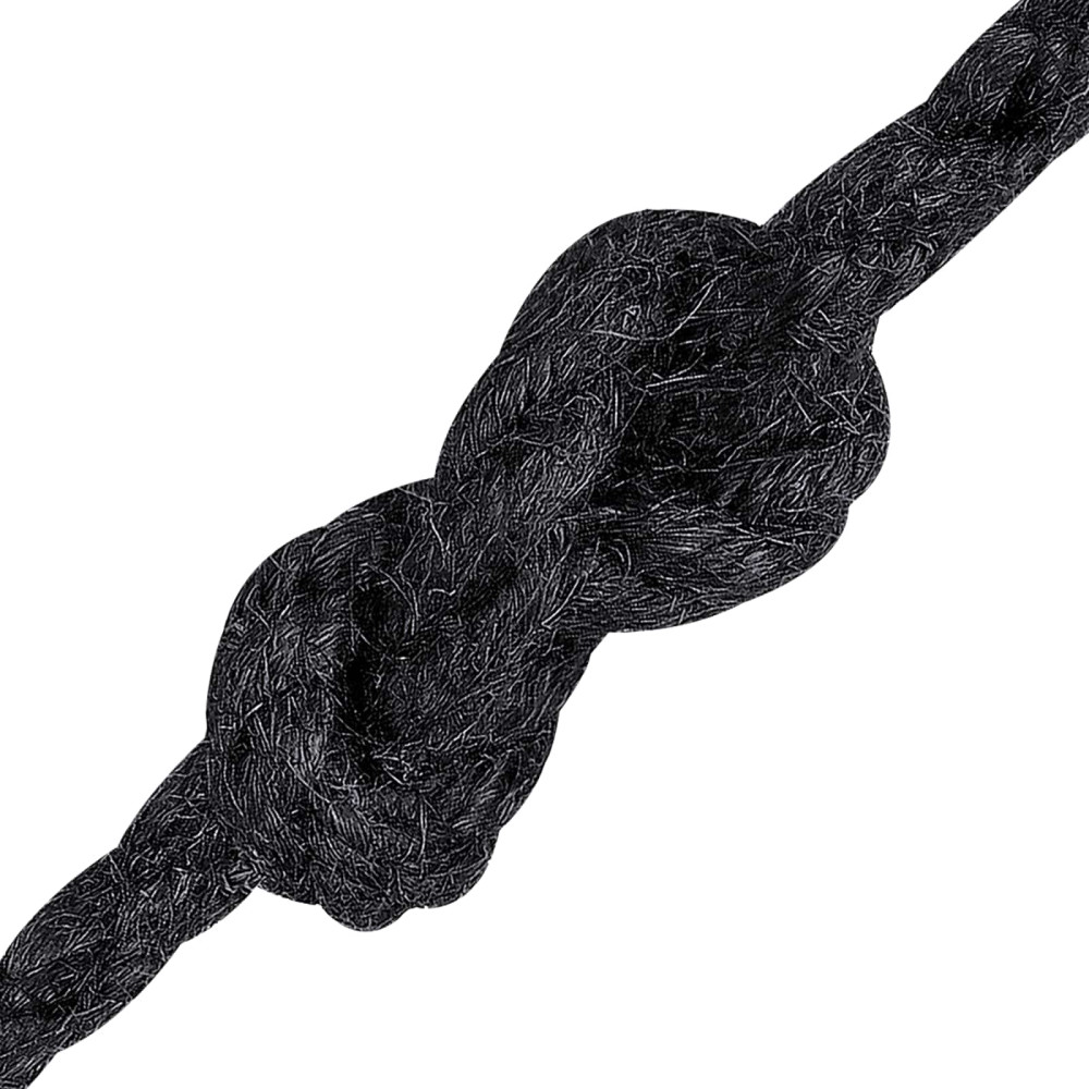 Produktbild för Juterep 6 Svart 100% Tossa jute