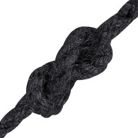 Produktbild för Juterep 6 Svart 100% Tossa jute