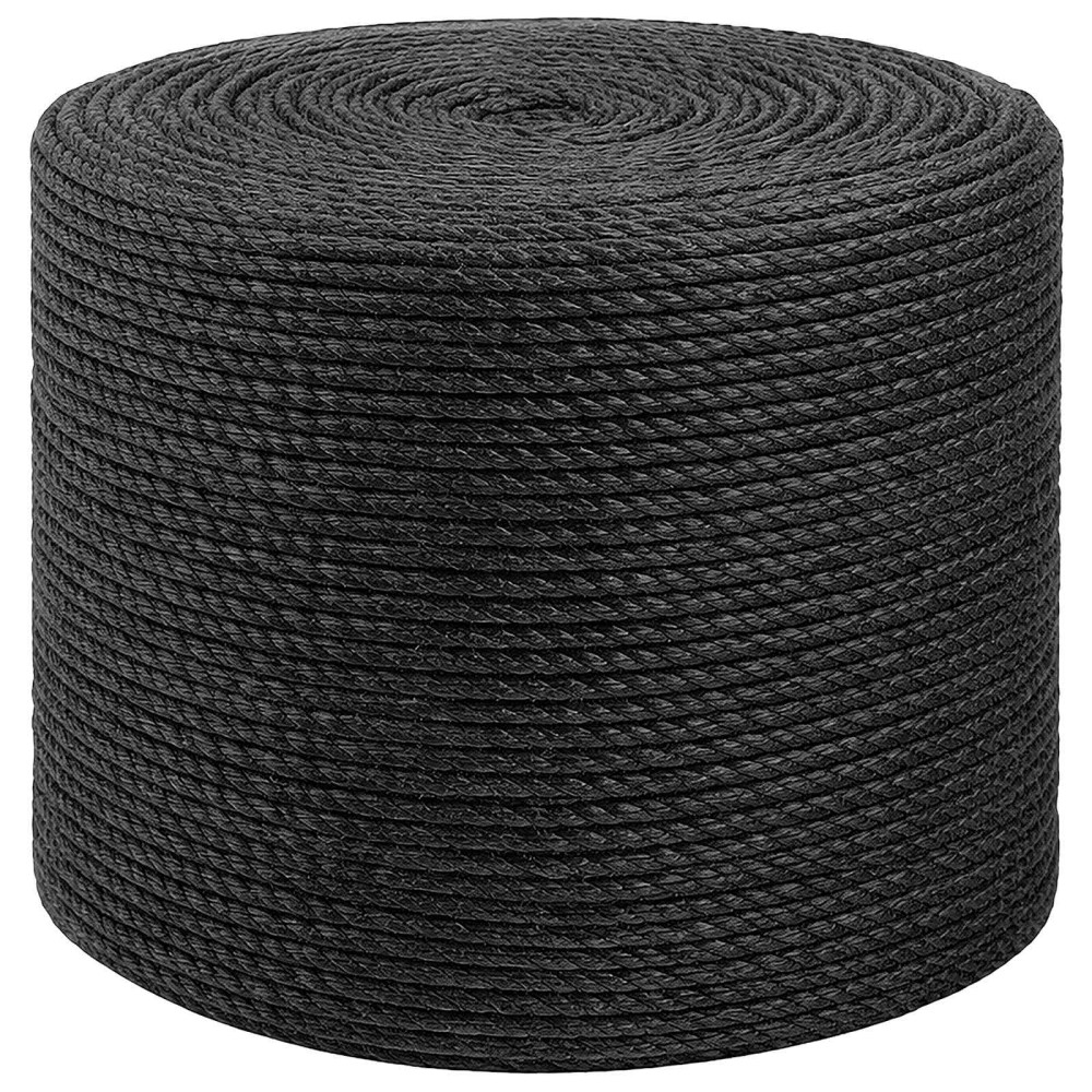 Produktbild för Juterep 6 Svart 100% Tossa jute