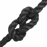 Produktbild för Juterep 10 Svart 100% Tossa jute
