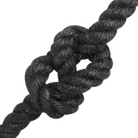 Produktbild för Juterep 12 Svart 100% Tossa jute