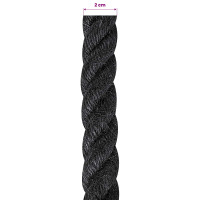 Produktbild för Juterep 20 Svart 100% Tossa jute
