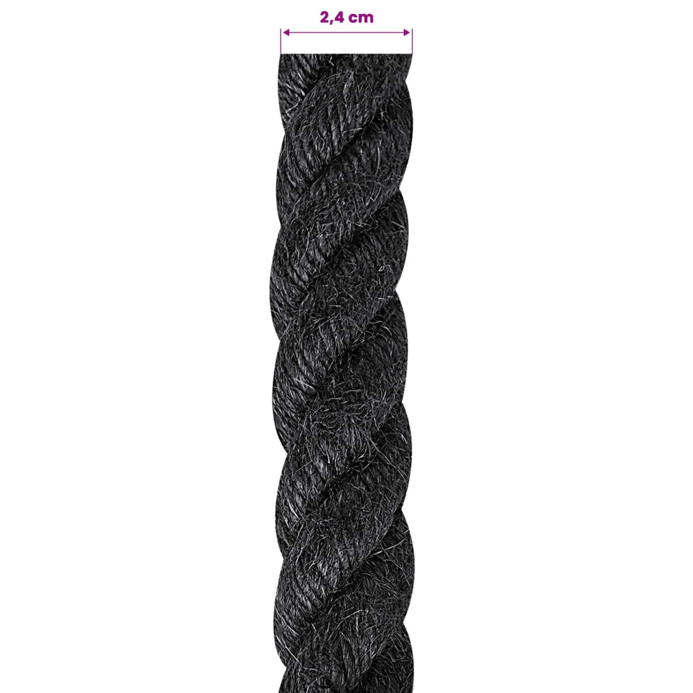 Produktbild för Juterep 24 Svart 100% Tossa jute