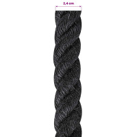 Produktbild för Juterep 24 Svart 100% Tossa jute