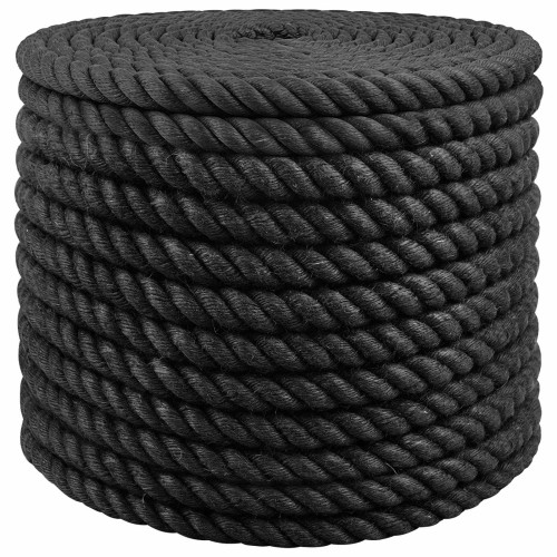 vidaXL Juterep 24 Svart 100% Tossa jute