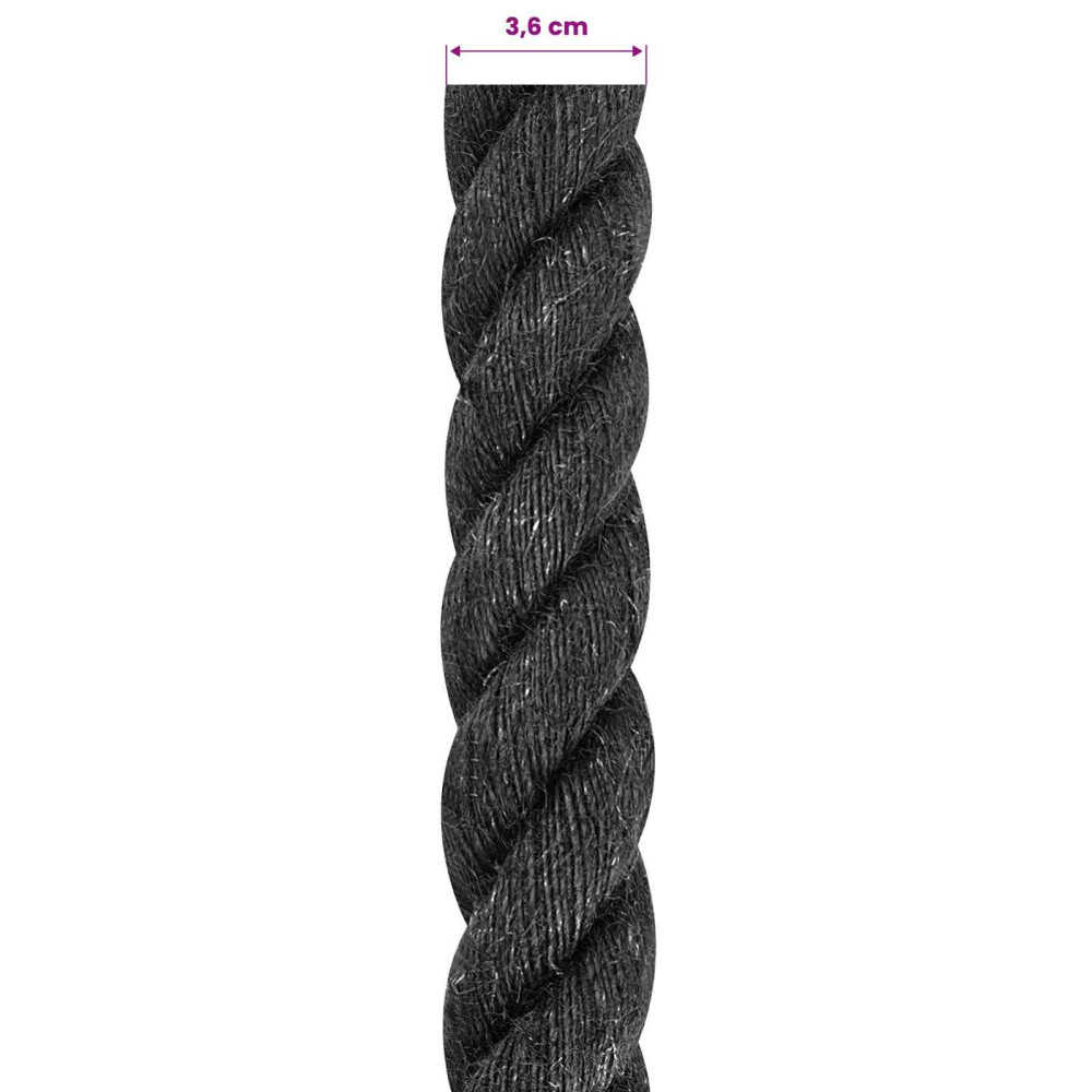 Produktbild för Juterep 36 Svart 100% Tossa jute