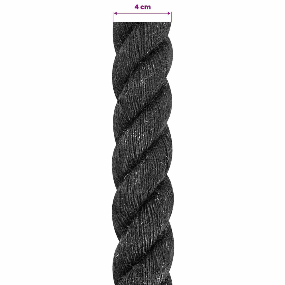 Produktbild för Juterep 40 Svart 100% Tossa jute