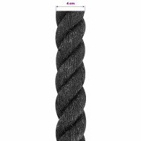 Produktbild för Juterep 40 Svart 100% Tossa jute