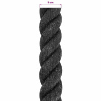 Produktbild för Juterep 50 Svart 100% Tossa jute
