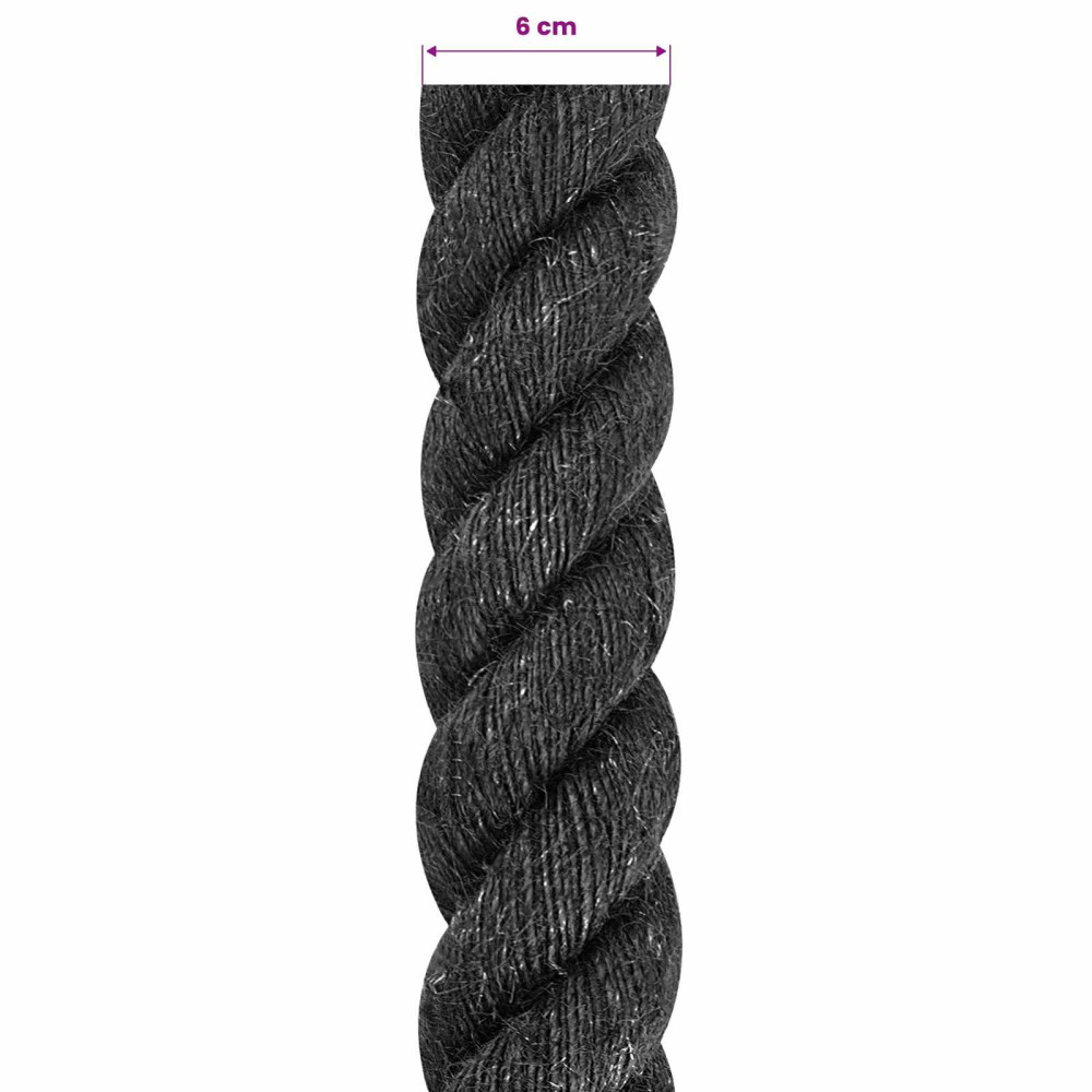 Produktbild för Juterep 60 Svart 100% Tossa jute