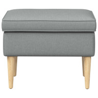 Produktbild för Fotpall Ljusgrå 55 x 35 x 41 cm Polyester