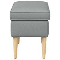 Produktbild för Fotpall Ljusgrå 55 x 35 x 41 cm Polyester