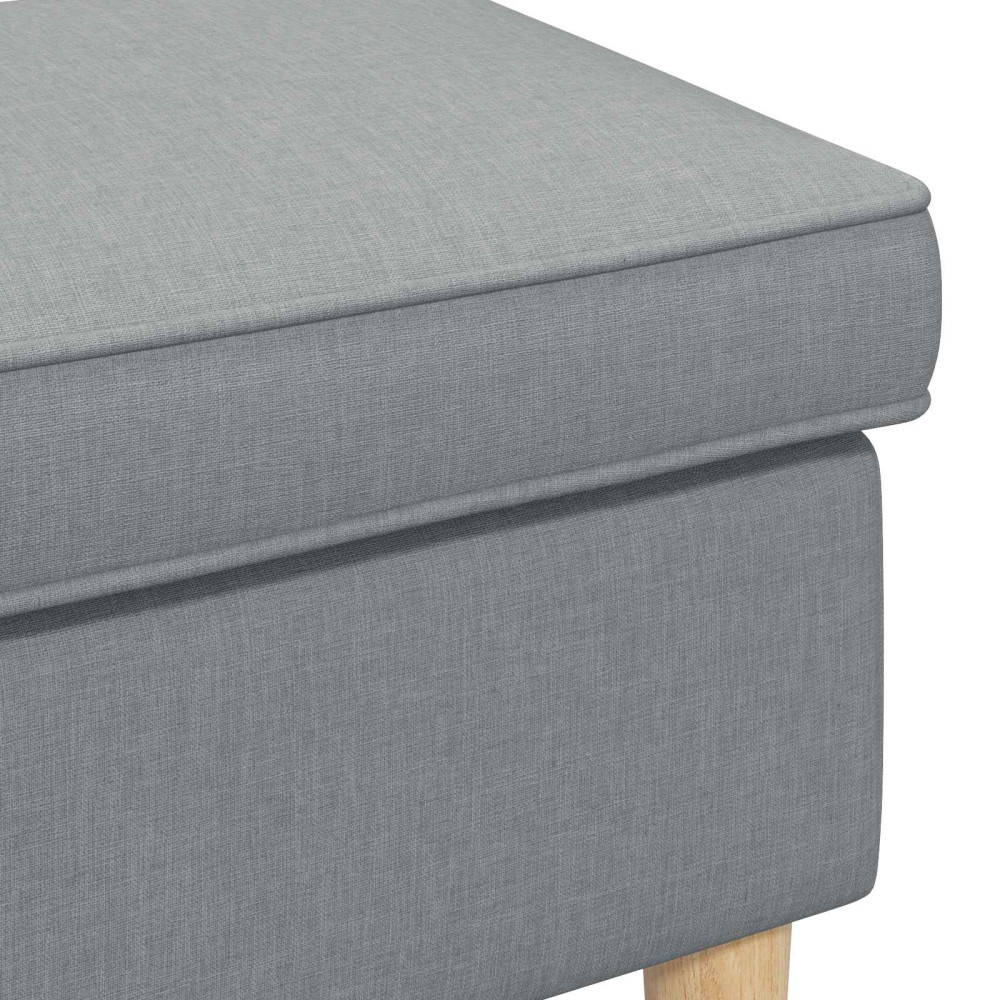 Produktbild för Fotpall Ljusgrå 55 x 35 x 41 cm Polyester