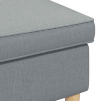 Produktbild för Fotpall Ljusgrå 55 x 35 x 41 cm Polyester