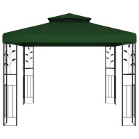 Produktbild för Paviljong 3 x 3 x 2,68 m Grön Polyester och Stål