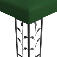 Produktbild för Paviljong 3 x 3 x 2,68 m Grön Polyester och Stål