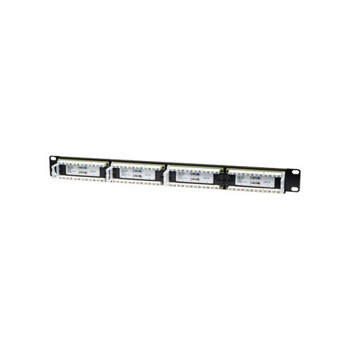 intellinet Intellinet Patch Panel, Cat6, UTP, 24-Port, 1U, Black - patch-panel - 1U - 19"
