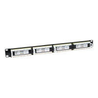 Produktbild för Intellinet Patch Panel, Cat6, UTP, 24-Port, 1U, Black - patch-panel - 1U - 19"
