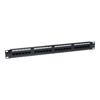 Produktbild för Intellinet Patch Panel, Cat6, UTP, 24-Port, 1U, Black - patch-panel - 1U - 19"
