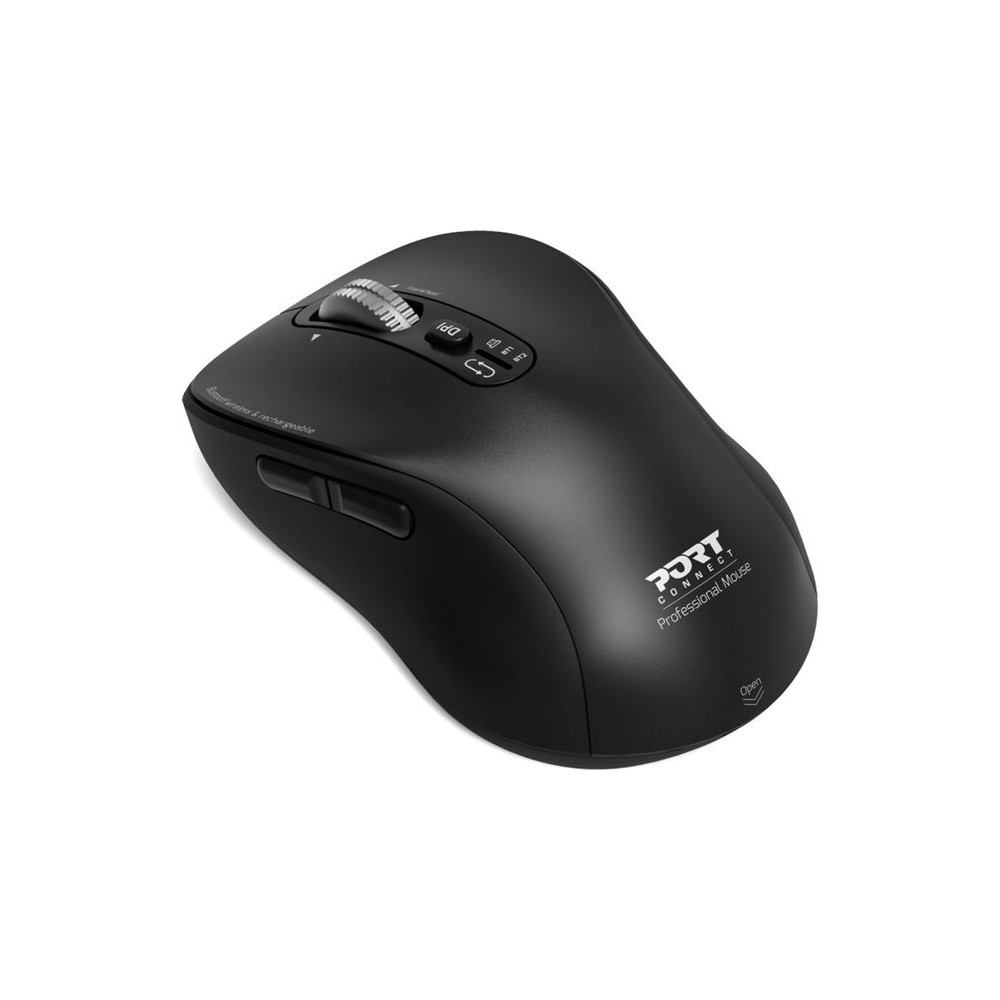 Produktbild för PORT Connect - mus - expert, uppladdningsbar - 2.4 GHz, Bluetooth
