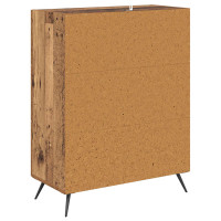 Produktbild för Kommode med låda Gammalt trä 69,5 x 34 x 90 cm Konstruerat trä