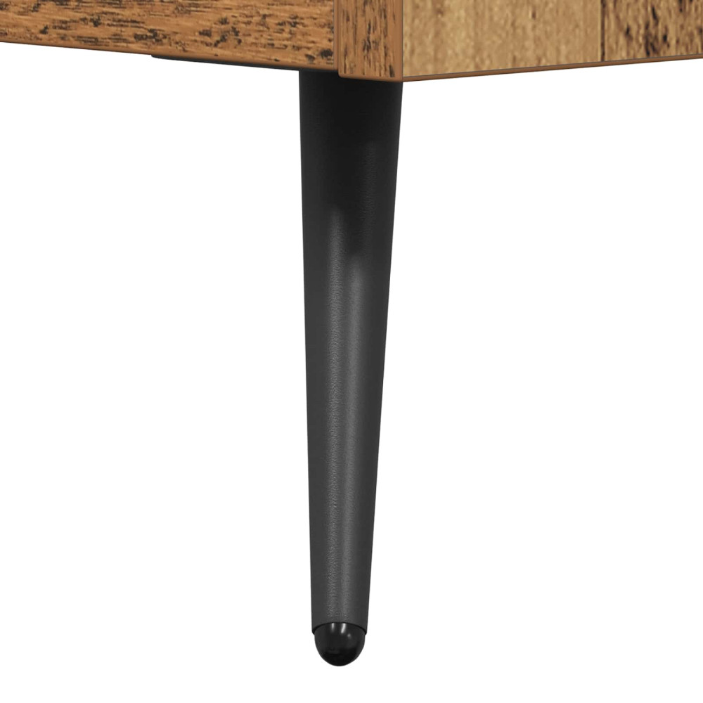 Produktbild för Kommode med låda Gammalt trä 69,5 x 34 x 90 cm Konstruerat trä