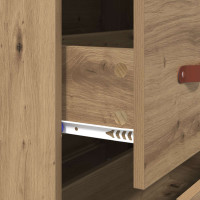 Produktbild för Kommode med låda Artisan Ek 69,5 x 34 x 90 cm Konstruerat trä