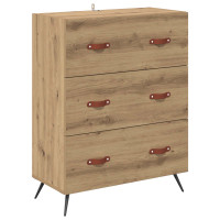 Produktbild för Kommode med låda Artisan Ek 69,5 x 34 x 90 cm Konstruerat trä