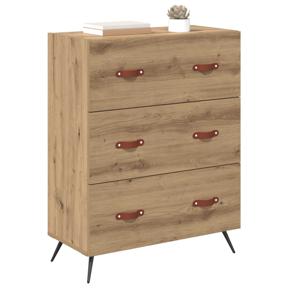 Produktbild för Kommode med låda Artisan Ek 69,5 x 34 x 90 cm Konstruerat trä