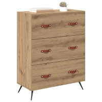 Produktbild för Kommode med låda Artisan Ek 69,5 x 34 x 90 cm Konstruerat trä