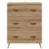 Produktbild för Kommode med låda Artisan Ek 69,5 x 34 x 90 cm Konstruerat trä