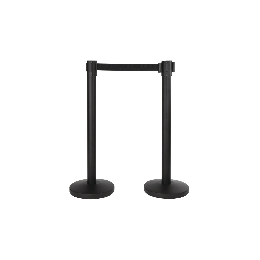 Produktbild för Securit® budget avspärrningsset med indrag, 2 stolpar 2 m sv...