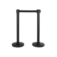 Produktbild för Securit® budget avspärrningsset med indrag, 2 stolpar 2 m sv...