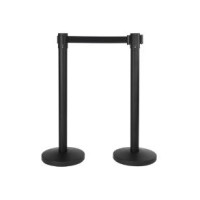 Produktbild för Securit® budget avspärrningsset med indrag, 2 stolpar 2 m sv...