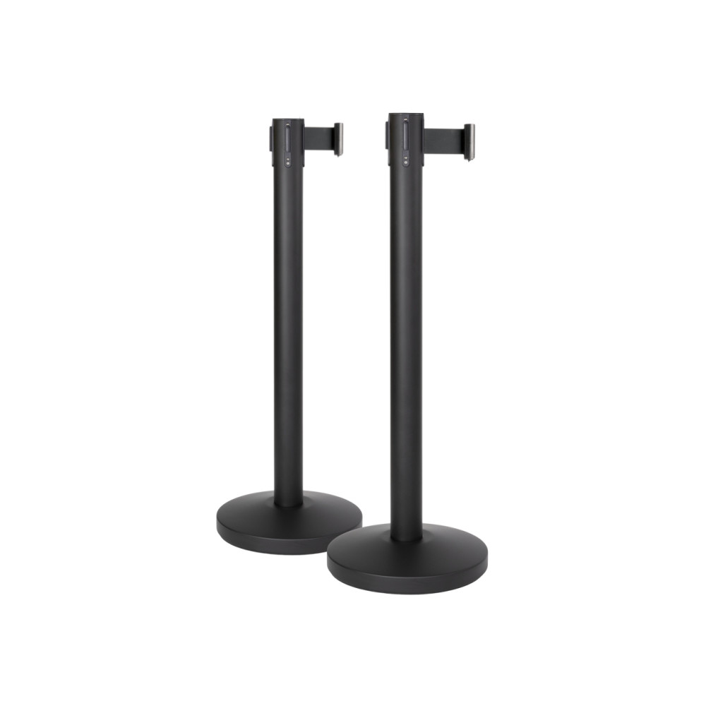 Produktbild för Securit® budget avspärrningsset med indrag, 2 stolpar 2 m sv...