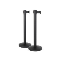 Produktbild för Securit® budget avspärrningsset med indrag, 2 stolpar 2 m sv...
