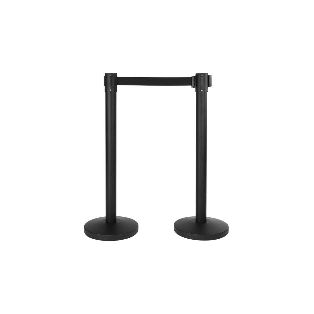 Produktbild för Securit® budget avspärrningsset med indrag, 2 stolpar 2 m sv...