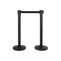 Produktbild för Securit® budget avspärrningsset med indrag, 2 stolpar 2 m sv...
