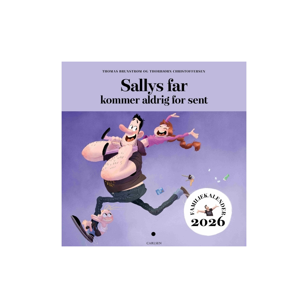 Produktbild för Sallys pappa kommer aldrig för sent – Familjekalender 2026 |...