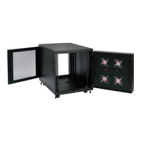 Produktbild för Eaton Tripp Lite Series SmartRack 12U Mid-Depth Rack Enclosure Cabinet for Harsh Environments, 230V - rack - 12U