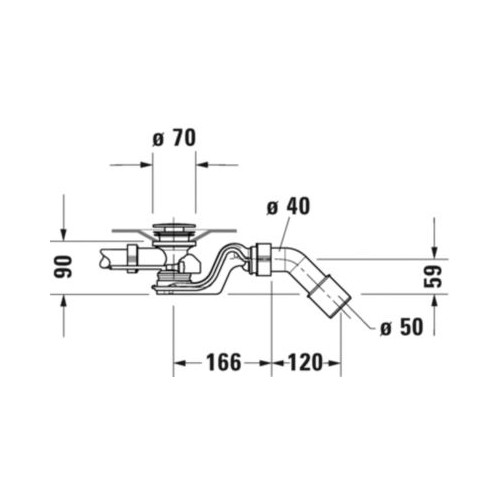 DURAVIT Universell av-/överrinning