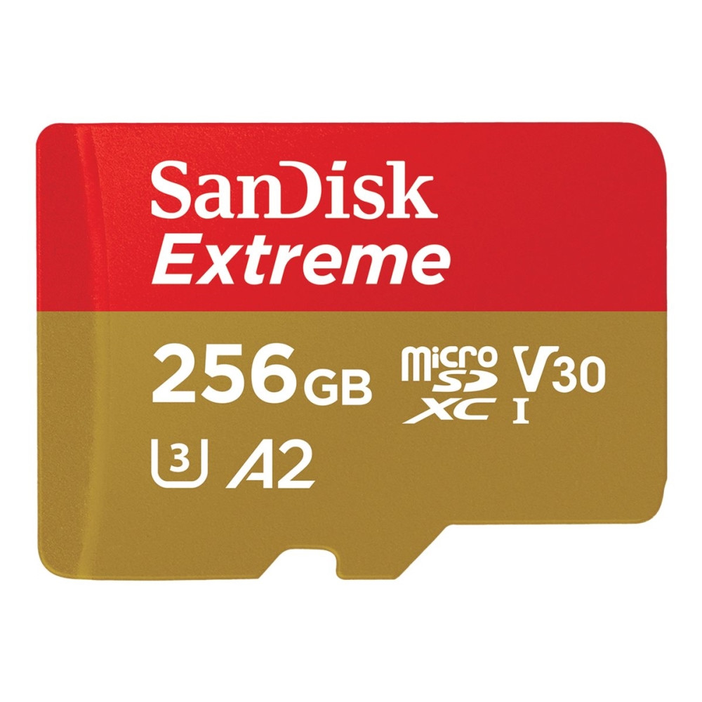 Produktbild för SanDisk Extreme - flash-minneskort - 256 GB - mikroSDXC UHS-I