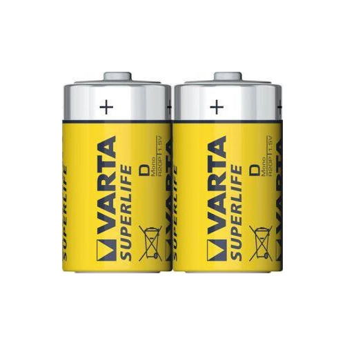 Varta VARTA Superlife Zinc carbon batteri / 1,5V / D / R20P foliep...