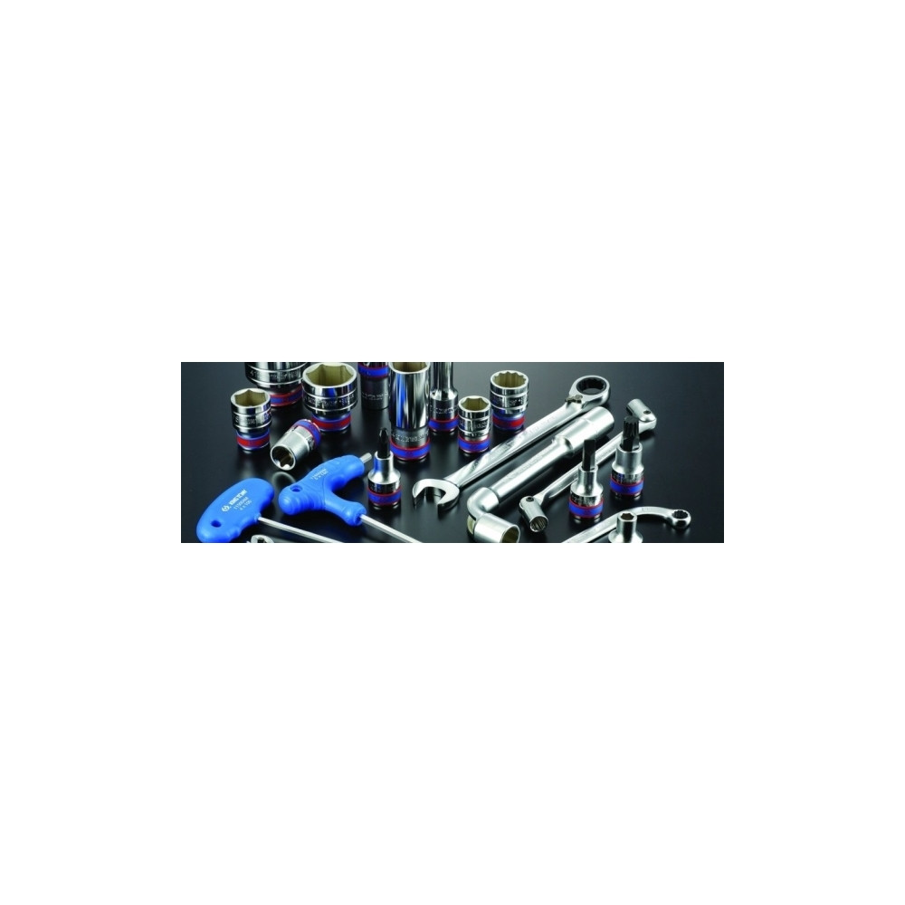 Produktbild för KING TONY  NASADKI 1/4"+1/2" till bits 60 delar korta hylsor...