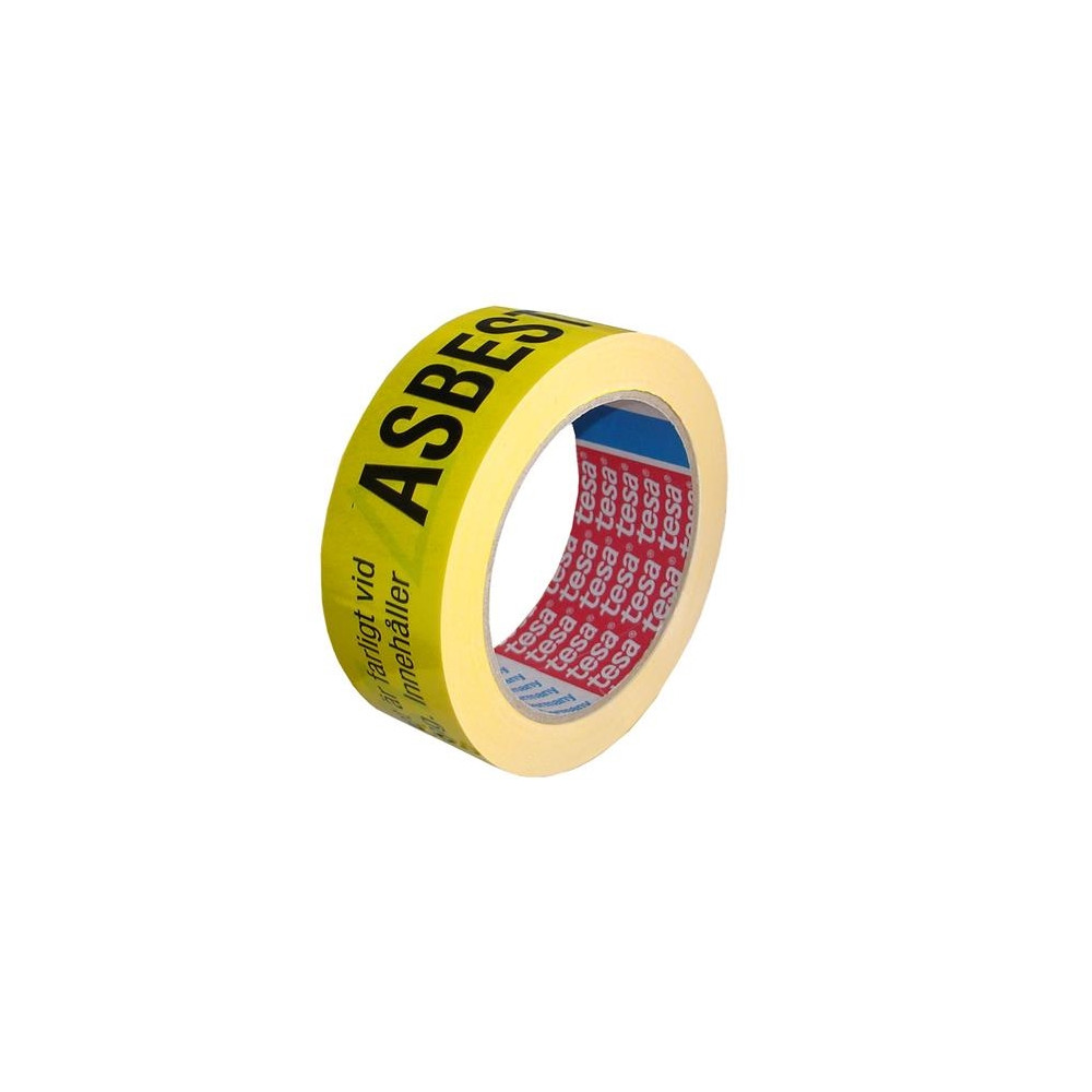 Produktbild för TESA PVC-varningsband för märkning av asbestavfall robust te...