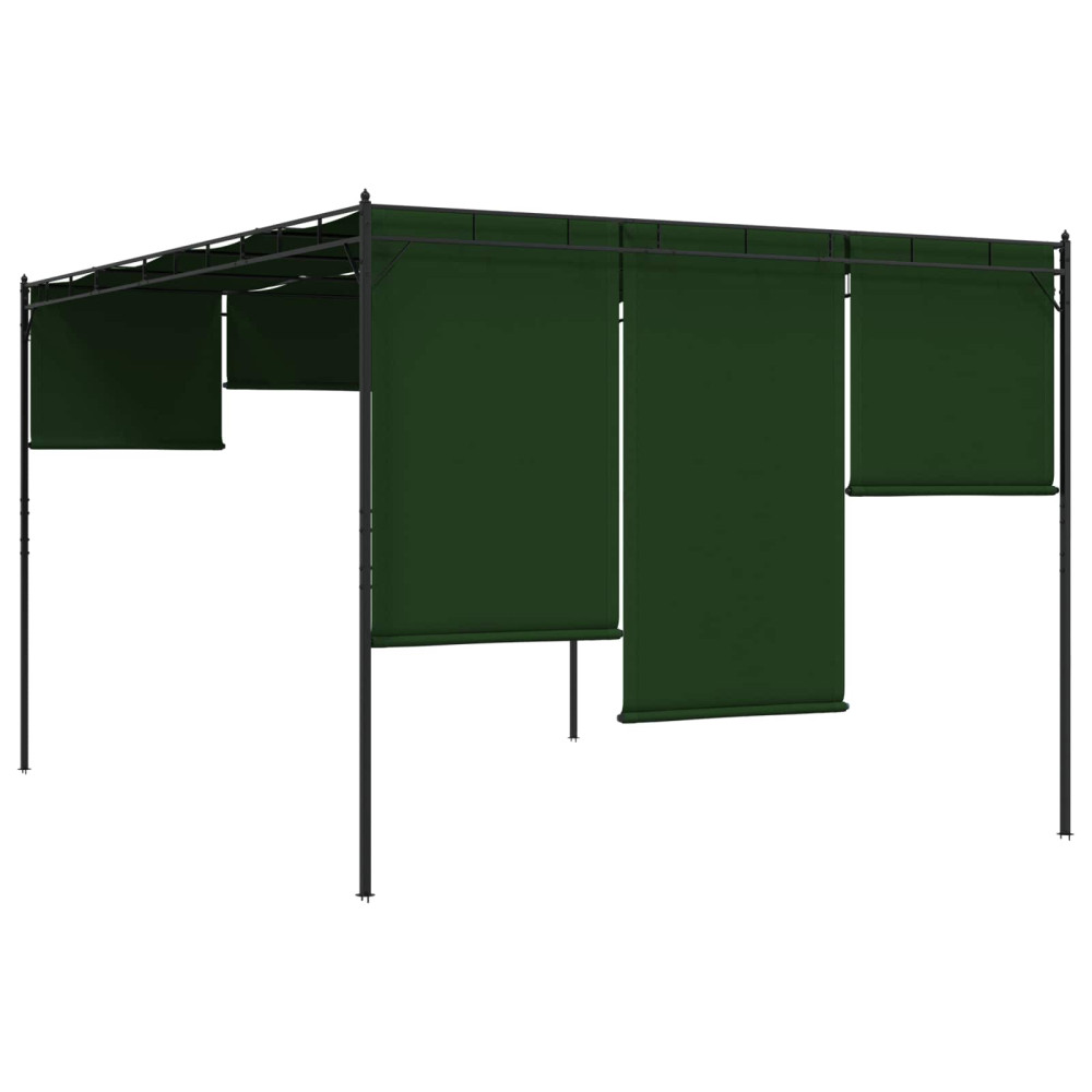 Produktbild för Paviljong 4 x 3 x 2,3 m Grön Polyester och Stål