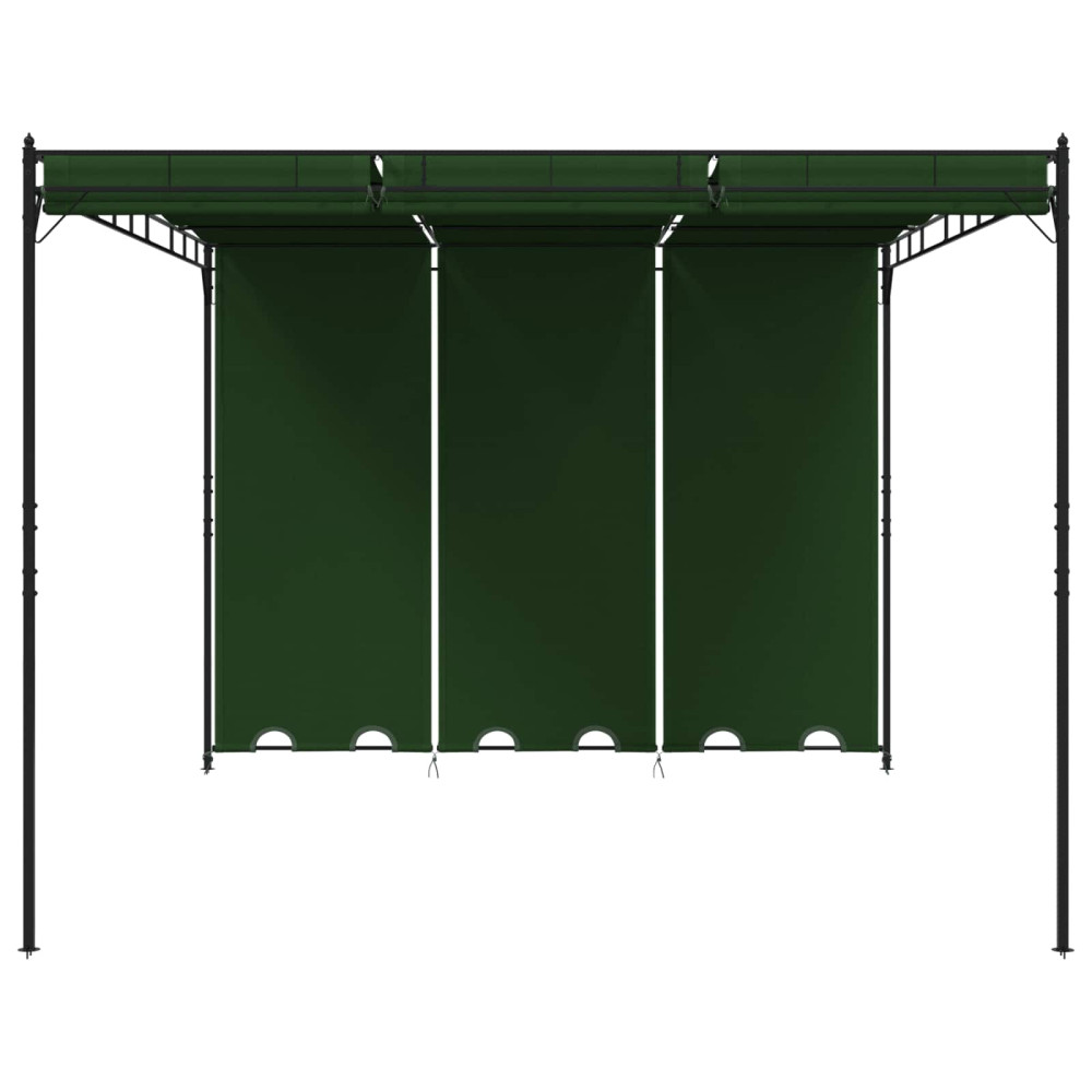 Produktbild för Paviljong 4 x 3 x 2,3 m Grön Polyester och Stål