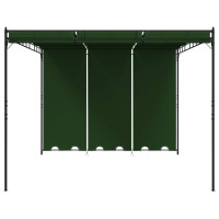Produktbild för Paviljong 4 x 3 x 2,3 m Grön Polyester och Stål